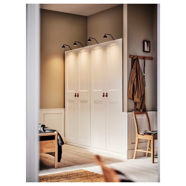 TVÄRDRAG cabinet lighting, black/dimmable, 36x7 cm