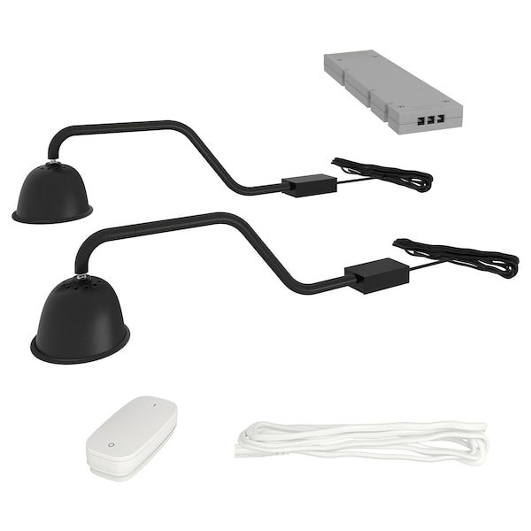 TVÄRDRAG / TRÅDFRI - Lighting Kit, black ,