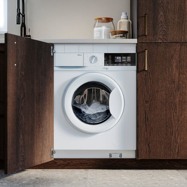 TVÄTTAD integrated washing machine/dryer, white, 59.6x81.9x54.0 cm