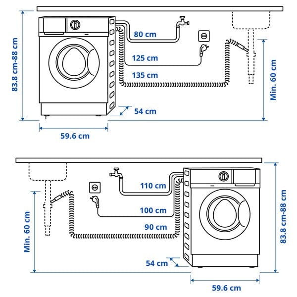 Ikea TVÄTTAD - Integrated washing machine, white