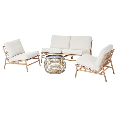 TVARÖ / FRÖSÖN - 4-seater garden set, beige