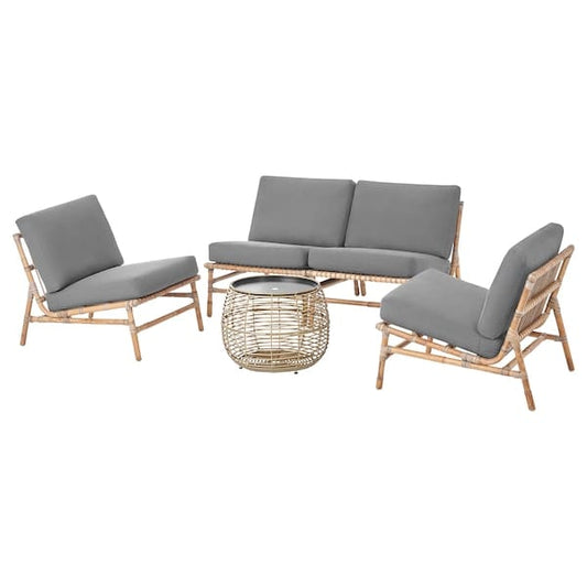 Ikea TVARÖ / FRÖSÖN - 4-seater garden set, dark gray