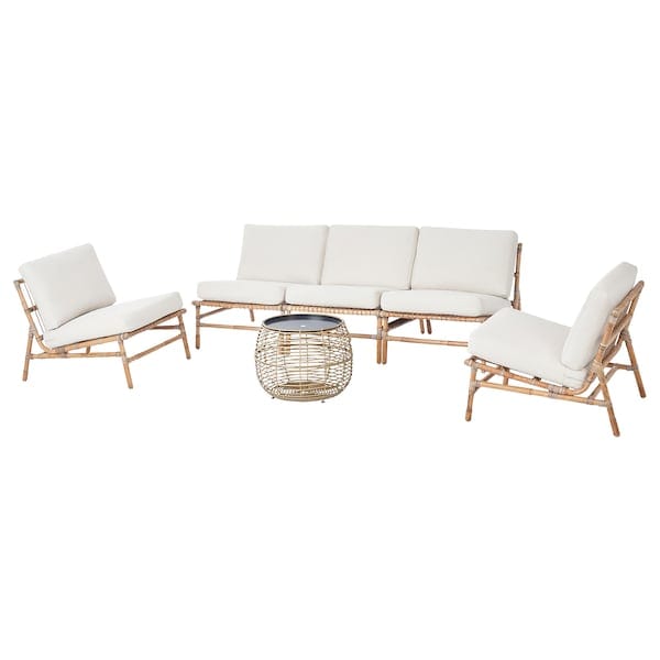 Ikea TVARÖ / FRÖSÖN - Garden furniture set, 5 places, beige