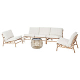 TVARÖ 5-seat conversation set, outdoor, brown/Frösön/Duvholmen beige, 55 cm