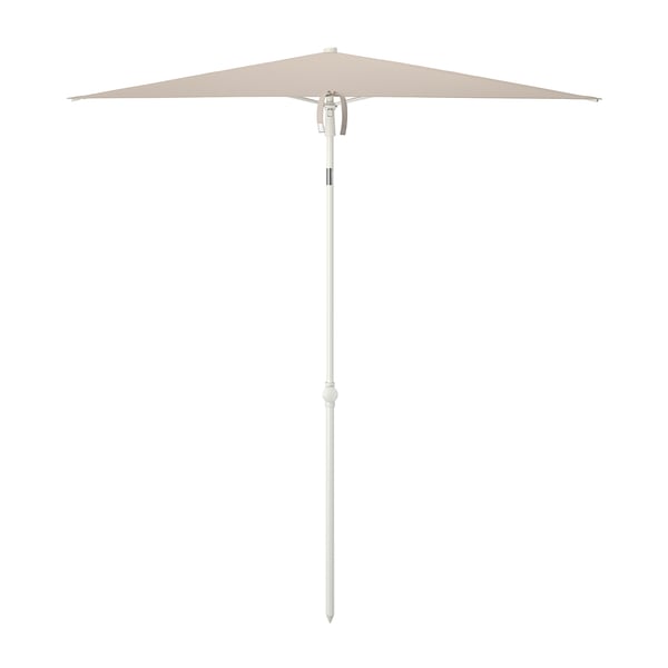 TVETÖ parasol, tilting/grey-beige white, 180x145 cm