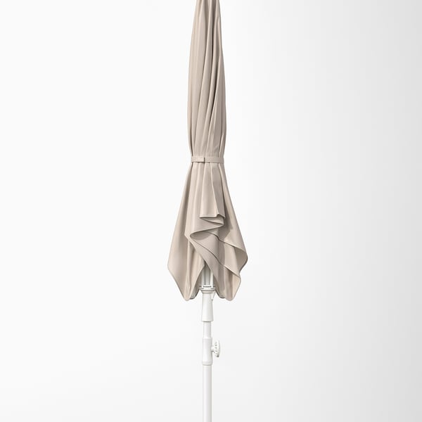 TVETÖ - TVETÖ Parasol, tilting/grey-beige white, 180x145 cm