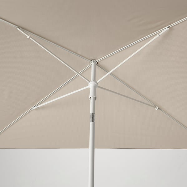 TVETÖ - TVETÖ Parasol, tilting/grey-beige white, 180x145 cm
