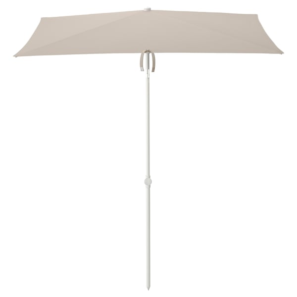 TVETÖ - TVETÖ Parasol, tilting/grey-beige white, 180x145 cm