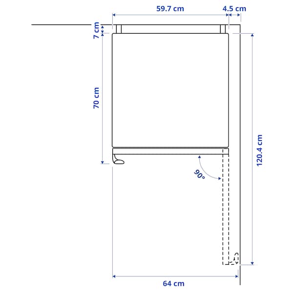 Ikea TYNNERÅS - Freezer, IKEA 500 freestanding/inox, ,