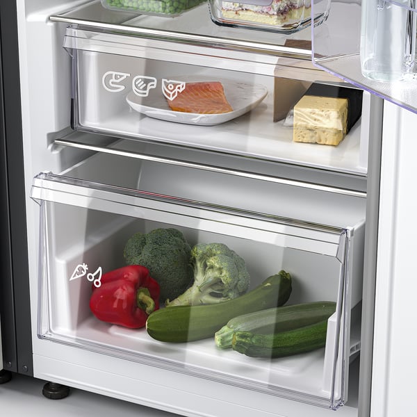 TYNNERÅS fridge, IKEA 500 freestanding/stainless steel, 365 l