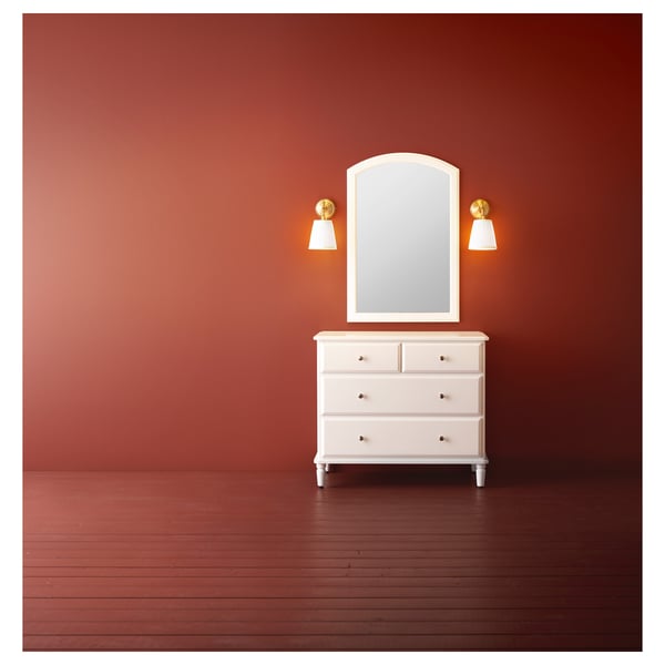 TYSSEDAL chest of 4 drawers, white, 87x76 cm