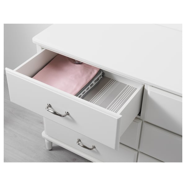 TYSSEDAL chest of 6 drawers, white, 127x81 cm
