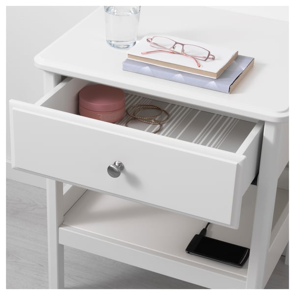 TYSSEDAL bedside table, white, 51x40 cm