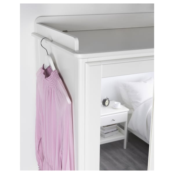 TYSSEDAL wardrobe, white/mirror glass, 88x58x208 cm