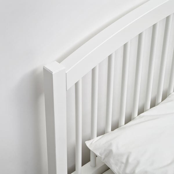 Ikea TYSSEDAL Bed frame, white / Lindbåden, 160x200 cm