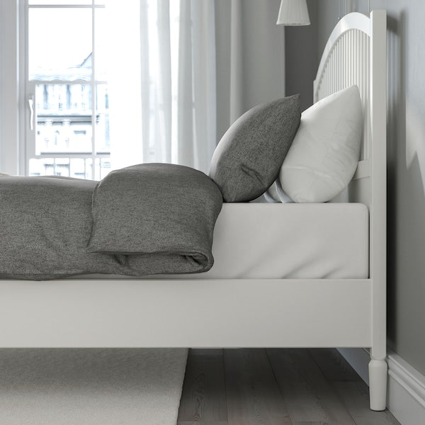 TYSSEDAL Bed frame, white/Lindbåden, 140x200 cm