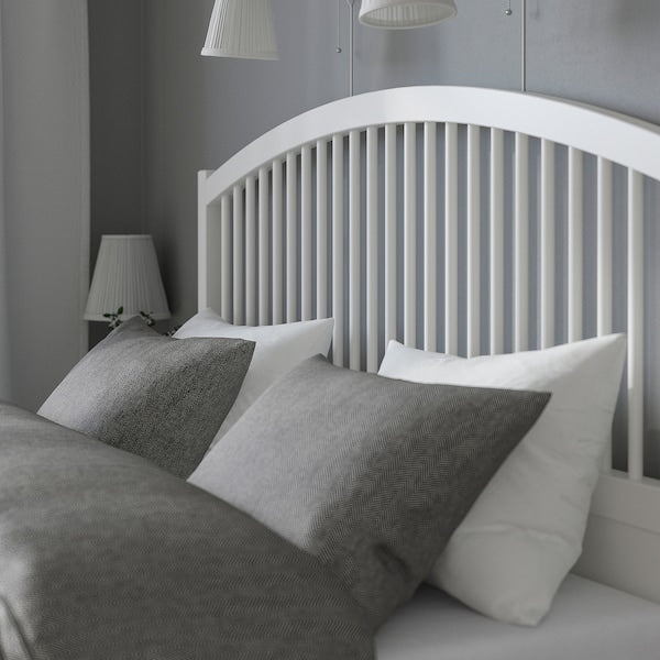 TYSSEDAL Bed frame, white/Lindbåden, 140x200 cm