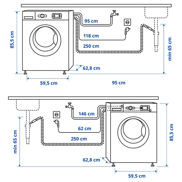 UDDARP - Washing Machine, 500, 8 kg