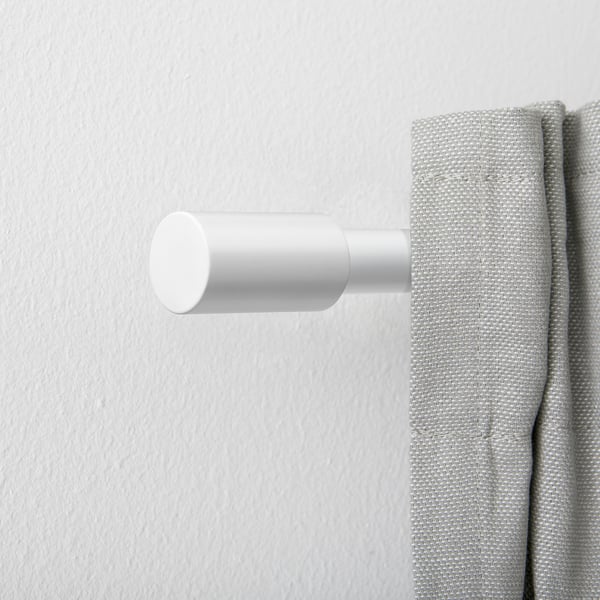 UDDNATE finials, 1 pair, white, 35 mm