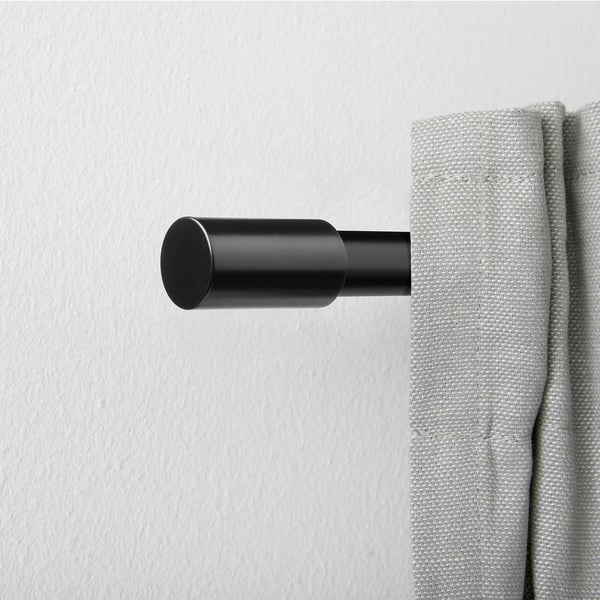 UDDNATE finials, 1 pair, black, 35 mm