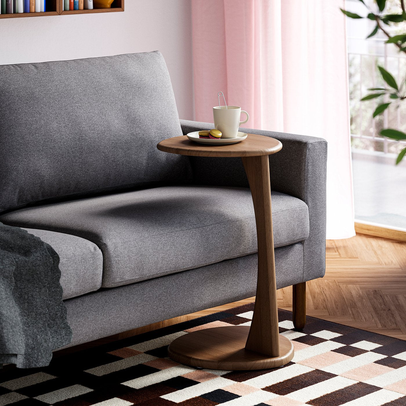 UGGLERUM side table, brown, 46x40 cm