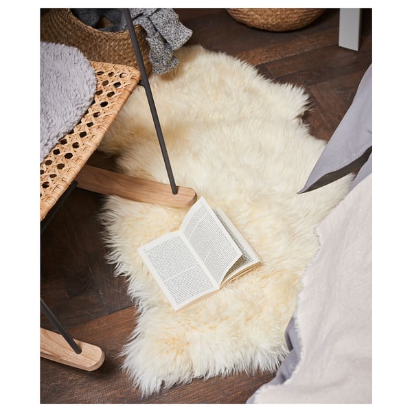 ULLERSLEV sheepskin, off-white, 85 cm