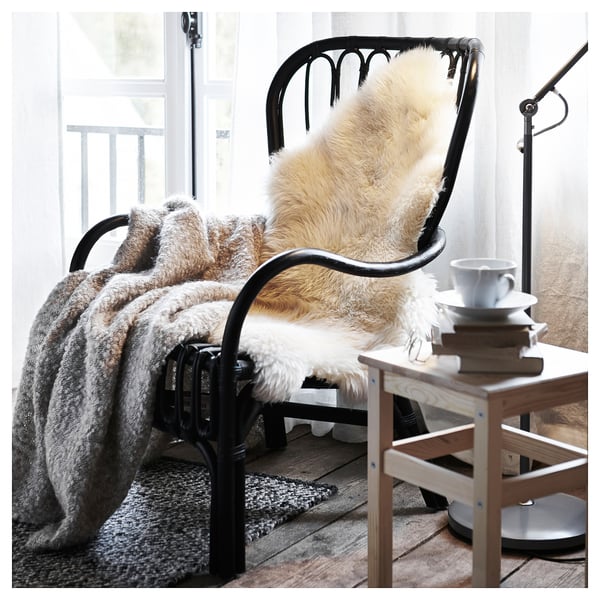 ULLERSLEV sheepskin, off-white, 85 cm