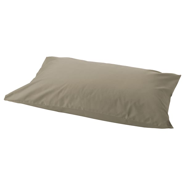 ULLVIDE - Pillowcase, grey-beige, 50x80 cm