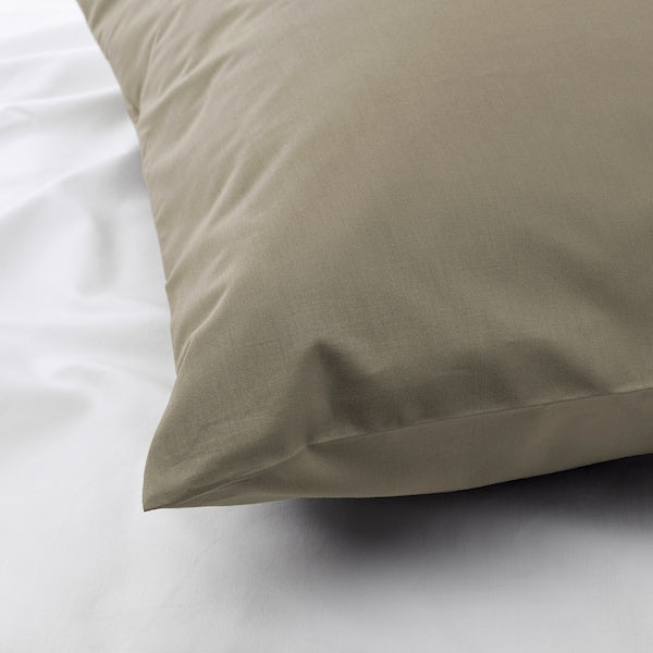 ULLVIDE - Pillowcase, grey-beige, 50x80 cm