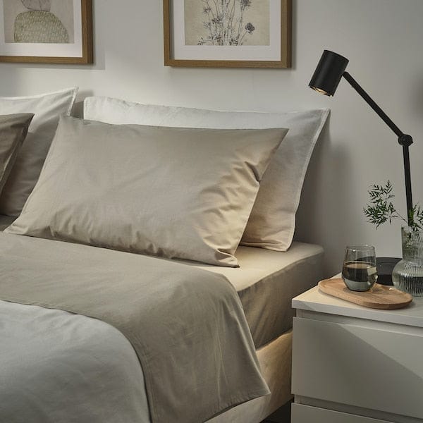 Ikea ULLVIDE - Pillowcase, grey-beige, 50x80 cm