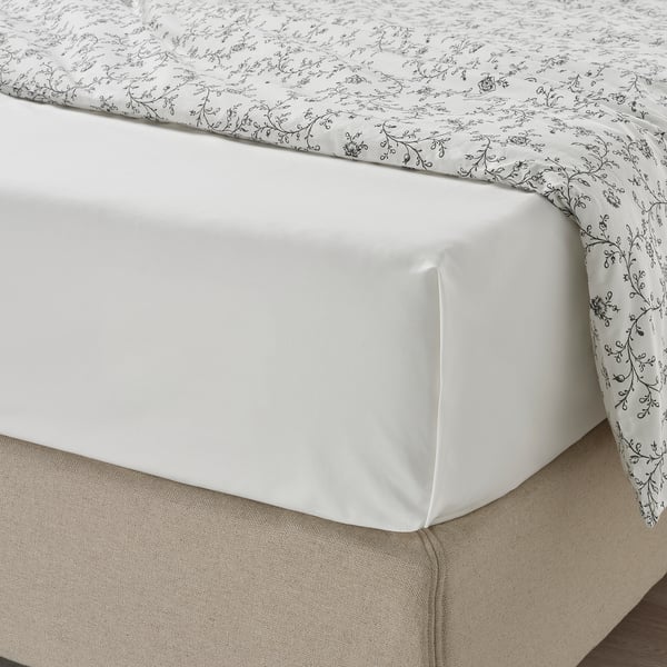 ULLVIDE flat sheet, white, 150x260 cm