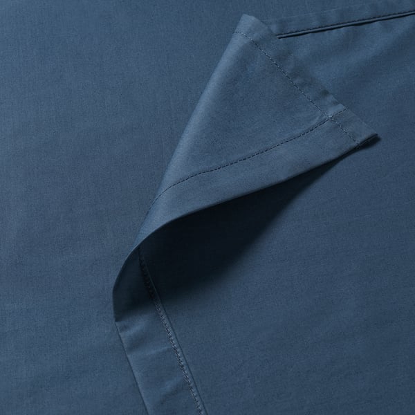 ULLVIDE flat sheet, dark blue, 150x260 cm