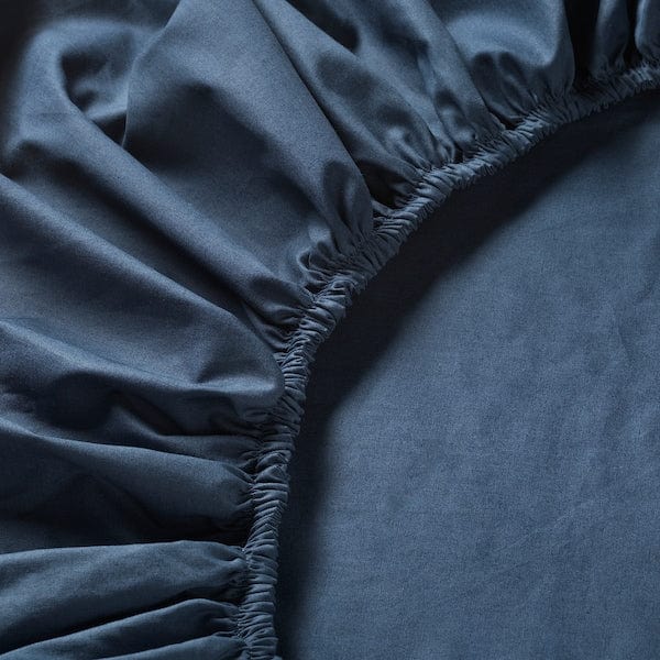 Ikea ULLVIDE Sheet with corners - dark blue 90x200 cm , 90x200 cm