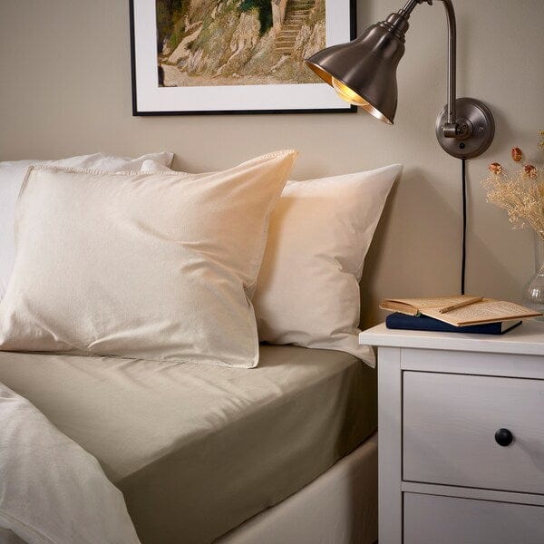 Ikea ULLVIDE - Sheet with corners, gray-beige,90x200 cm