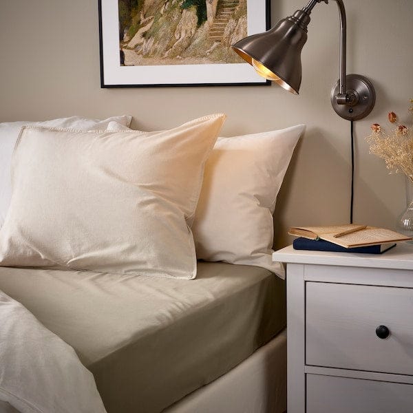 Ikea ULLVIDE - Sheet with corners, gray-beige,140x200 cm