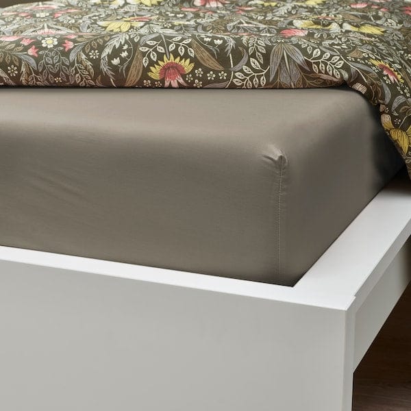 Ikea ULLVIDE - Sheet with corners, gray-beige,160x200 cm