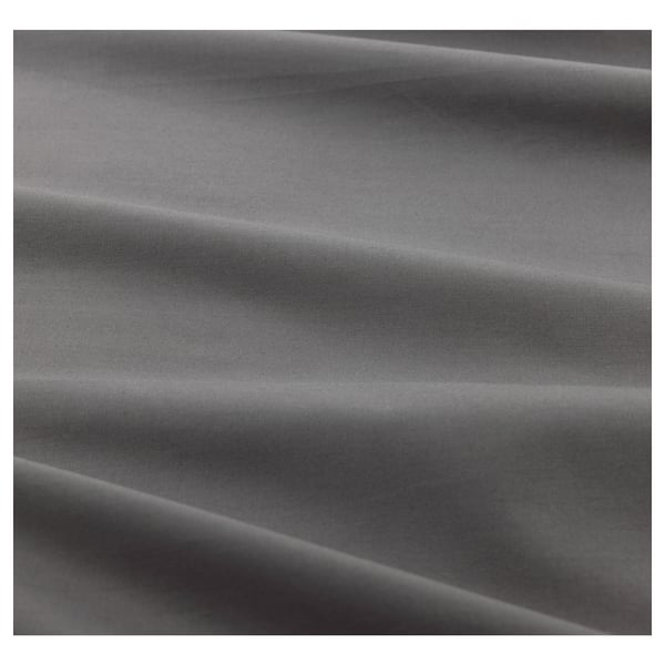 ULLVIDE fitted sheet, grey, 180x200 cm