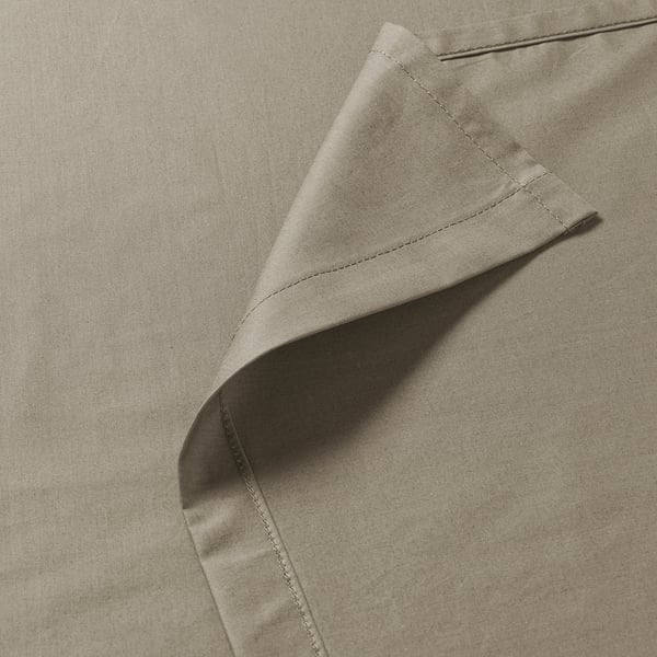 ULLVIDE flat sheet, grey-beige, 150x260 cm