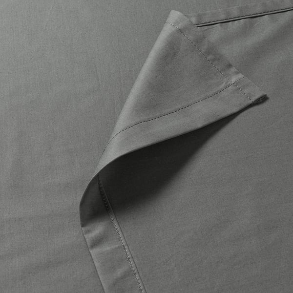 ULLVIDE flat sheet, grey, 240x260 cm