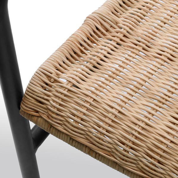 ULRIKSBERG armchair, rattan/anthracite, 67x76x74 cm