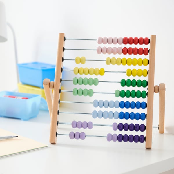 UNDERHÅLLA abacus, multicolour, 39x33x18 cm