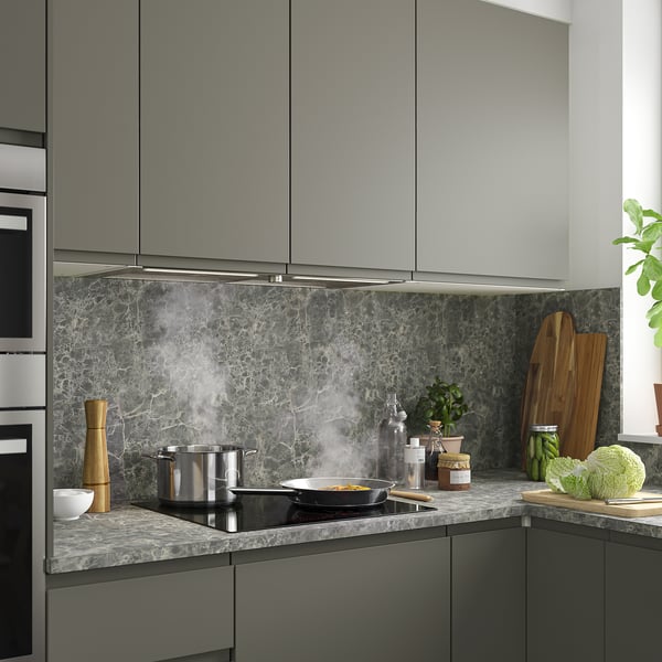 UNDERVERK built-in extractor hood, stainless steel, 80 cm