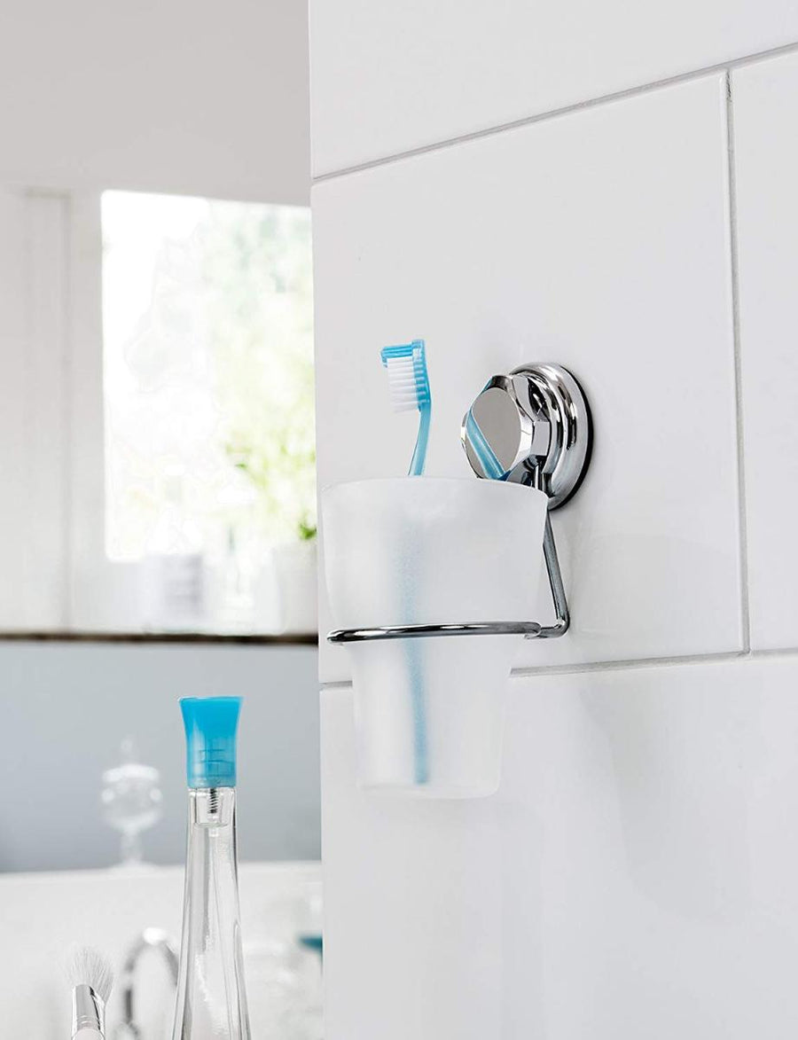 Toothbrush Holder Suction Cup BEST LOCK CHROME