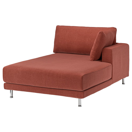 UPPÅKRA cover chaise longue module, right, Samsala brown-red