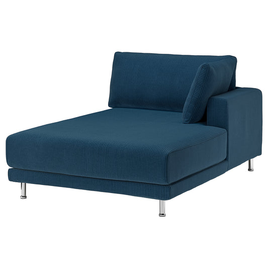 UPPÅKRA cover chaise longue module, right, Samsala dark blue