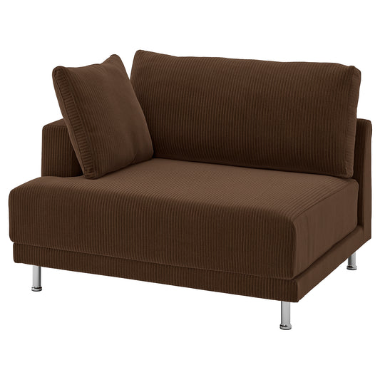 UPPÅKRA cover for 1.5-seat module, left, Samsala dark brown