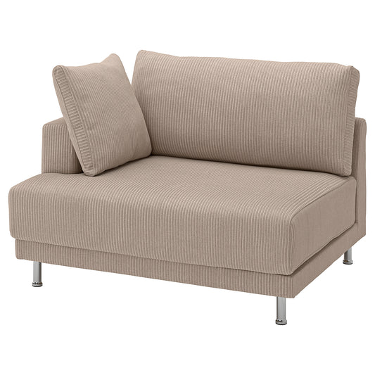UPPÅKRA cover for 1.5-seat module, left, Samsala grey-beige