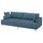 UPPÅKRA 3-seat modular sofa, Axvall dark grey-blue, 254x95x107 cm