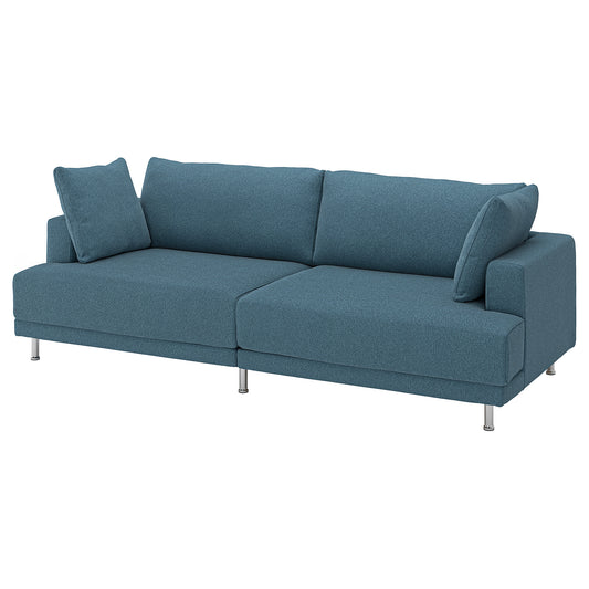 UPPÅKRA 3-seat modular sofa, Axvall dark grey-blue, 254x95x107 cm