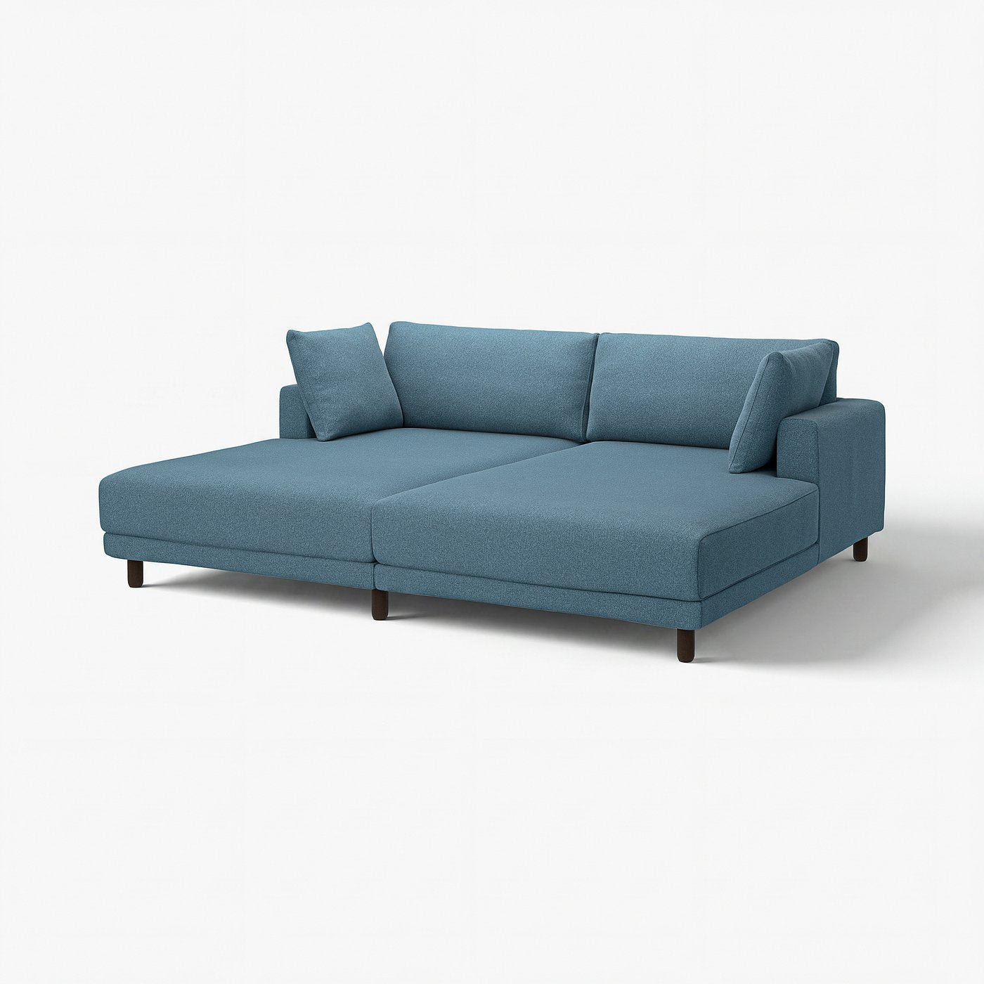 UPPÅKRA 3-seat modular sofa, with chaise longues/Axvall dark grey-blue, 254x95x180 cm